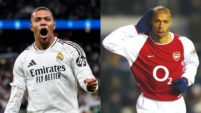 姆巴佩追平亨利！两位法国传奇的进球数持平